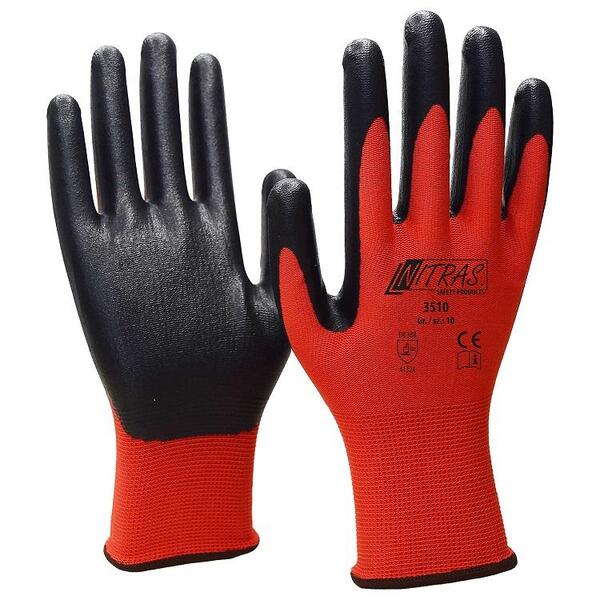 Werkhandschoenen nylon rood